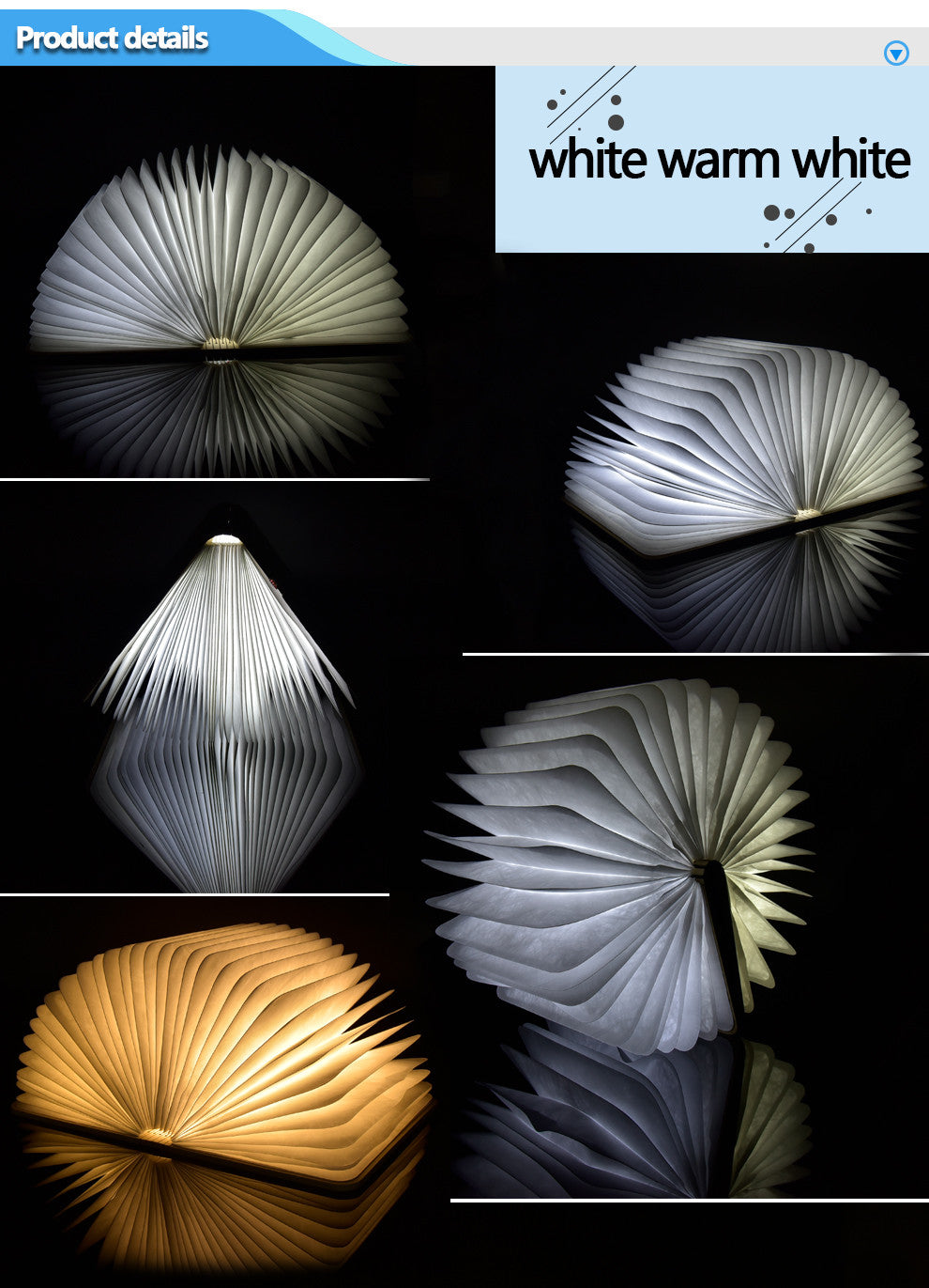 Foldable LED Book Light